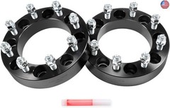 SCITOO 2pcs Wheel Spacers 1.5″ 8×6.5 Bore 130mm Studs 9/16-18 8Lug Wheel