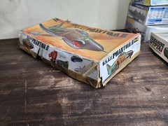 Box of vintage military vehicles models (Lot size 9) Planes Ships Car Tank