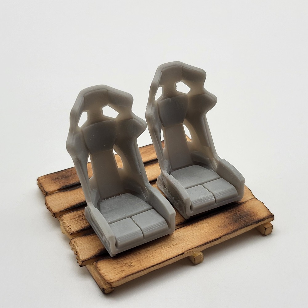 miniature racing bucket seats for 1/24 and 1/25 scale model cars 2pac
