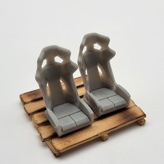 miniature racing bucket seats for 1/24 and 1/25 scale model cars 2pac