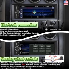 6.36″ Single Din Car Stereo with Wireless CarPlay & Android Auto, IPS