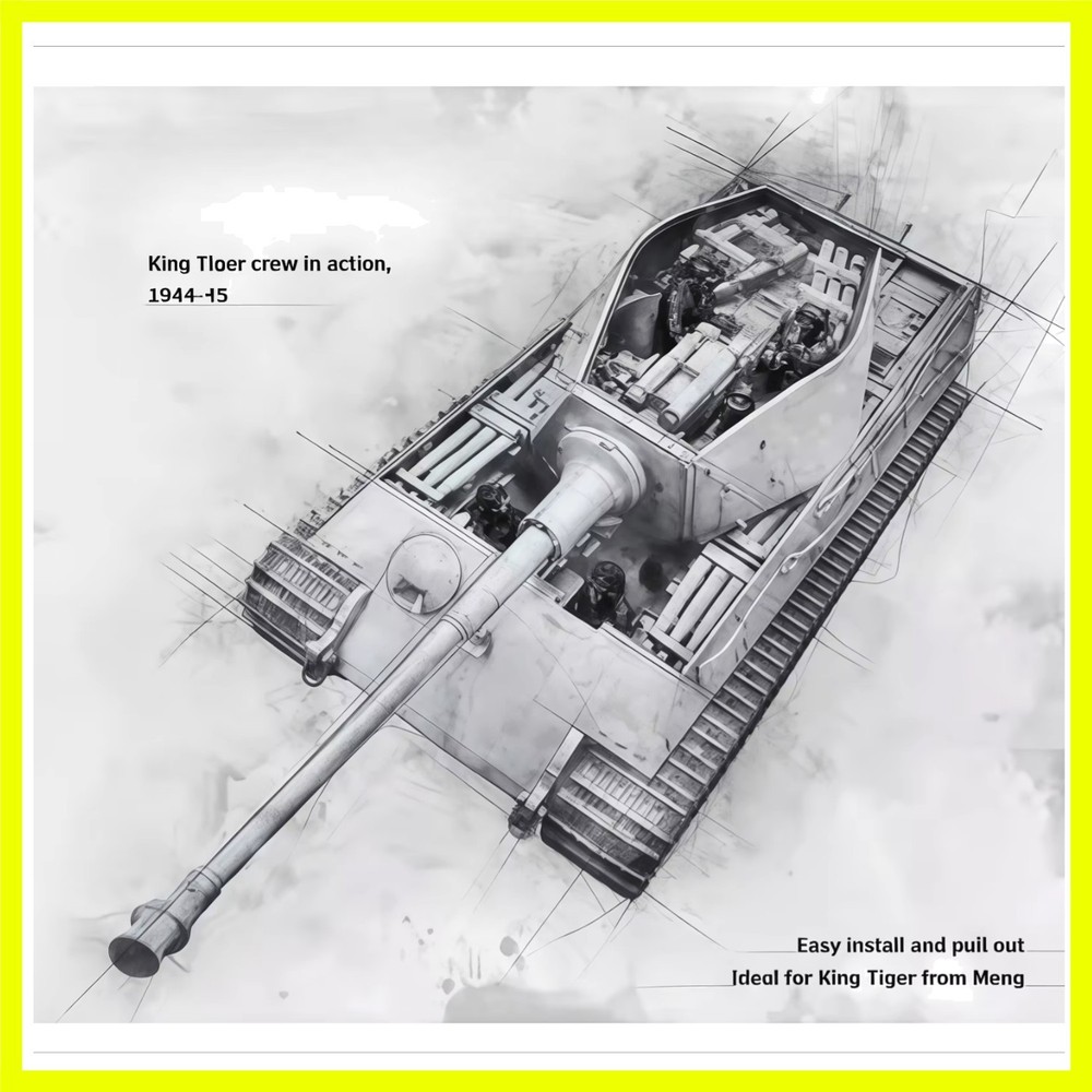 1: 35 Casting Resin Model Assembly Kit GK, Tiger Tank Member Group, Unpainted…