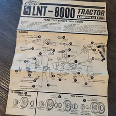 Vintage AMT Plastic Model Kit Instructions For Ford LNT-800 Tractor T504-6