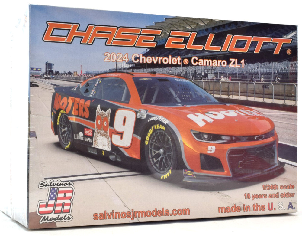 Salvinos JR Models “Hooters” Chase Elliott 2024 Camaro ZL1 Nascar 1/24 Car Kit