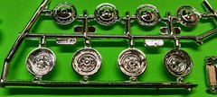 1957 Chevy Bel Air 1/25 OLD REVELL TOOLING Chrome Reverse Steelies Stock Rims