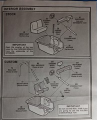37 CHEVY CONVERTIBLE – CUSTOM BUCKET SEATS – AMT T161 – MODEL CAR KIT PARTS LOT