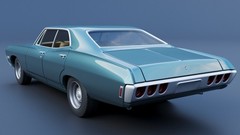 3d Printed 1/25 1968 Chevrolet Impala 4 Door Model Kit