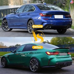 KHK G20 Trunk Spoiler, Gloss Black Car Rear Trunk Tail Spoiler, M4 Style Rear