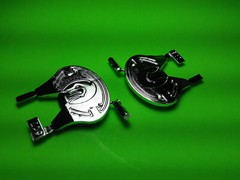 Lot of 2 chrome 5th wheel receiver AMT Ford C-600 1/25 COE model delivery truck