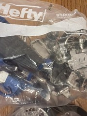 Vintage Model Motorcycle Parts Lot Misc Blue Bikes