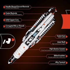 Iridium Platinum Spark Plugs L4 1.4L Compatible with Jeep Renegade 2015-2018