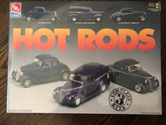 AMT ERTL Hot Rods 3 Model Kit ‘34 Ford Coupe ‘40 Sedan ‘37 Chevy Cabrolet Sealed