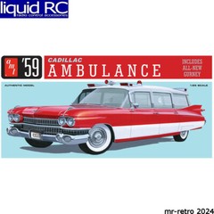 AMT 1395 1/25 1959 Cadillac Ambulance w/Gurney Plastic Model Kit