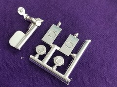 66 Ford Mustang GT GAS / FUEL CAP & LICENSE PLATES from AMT 1:25 Model Kit 1966