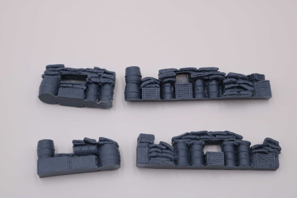 1/72 Diorama Resin Sandbag Wall Fortifications Bunker Military Scene Props Model