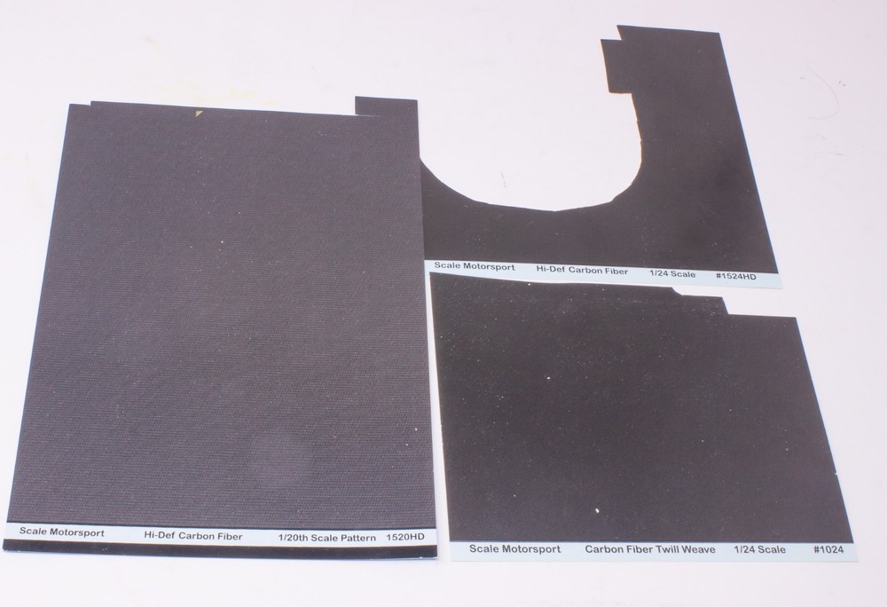 Scale Motorsports Composite Fiber decals Hi Def Carbon Fiber/twin 1/20 and 1/24