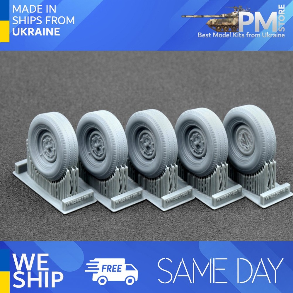 ScaleX WM-35019S 1/35 CARGO TRUCK T2 Sagged wheel set for Ak-interactive
