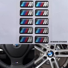 10PCS For M WHEEL STICKER 19x11mm 3D Sticker Set