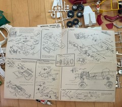 VTG 1967 MPC Mako Shark Mark IV 427 Model Kit Unassembled 1960s USA + Extras