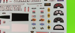 Decal Sheet 1967 Corvette Streaker Vette MPC 1/25 Emblems Dash Cluster Stingers