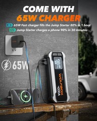 Wolfbox 4000A Jump Starter12V Car Battery Jump Starter 65W Quick Chargerled