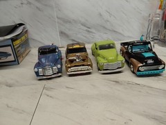 Model Junkyard/parts Plastic ,Nice Custom Car Lot Of 4 Custom Pickups