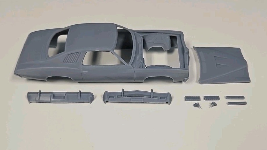 ABS-LIKE RESIN 3D PRINTED 1/25 1973 PONTIAC GTO BODY AND RELATED PARTS