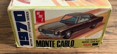 Vintage AMT 1/25 Scale 1970 Monte Carlo Motor City Stocker Series Model Built