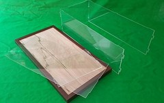 22″L x 9 3/4″W x7″H Pocher 1/8 Acrylic Display Case Showcase Wood Base 1:8 Model