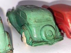Lot 3 Rubber 1935 FORD Tudor Slantback BARR Co Promo 1/48 VG+ 4” Green Red