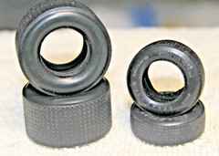 4 SUPER WIDE SUPER STREET SPECIAL TREADED TIRES & 2 FRONT 1/25 SCALE