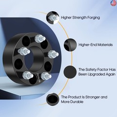 OCPTY 4PCS 5×4.5 to 5×4.5 Wheel Spacers 2″ Wheel Adapters 12×1.5 Studs 73mm