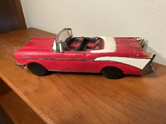 1957 Chevrolet Convertible Ceramic Model Red Craft Art
