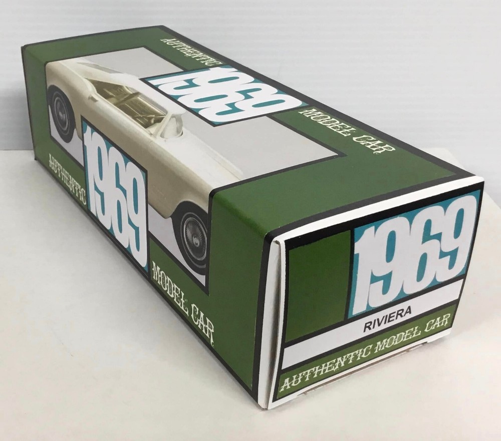New 1969 Buick Riviera White Promo Model REPLICA BOX ONLY..NO CAR