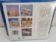 Classic Car Wooden Model Kit Craft #090142 & Horse & Carriage #090140 New/Sealed