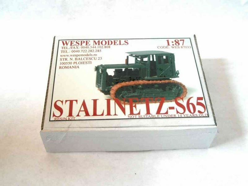 Russian Stalinetz S65 Artillery Tractor. Wespe 87033, Resin Kit 1/87 Scale