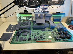 1/8 Scale 1968 AMC Javelin Resin Model Kit with Engine – Huge Size 24 Inch Long