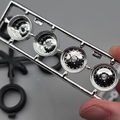 Revell 1/24 1966 66 Chevrolet Malibu SS Parts Kitbash Chrome Drag Wheels Tires