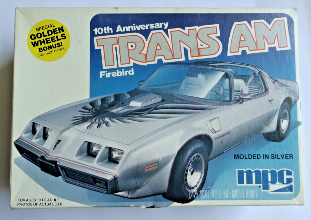 Vintage MPC 1:25 Scale 10th Anniversary Trans Am Firebird #1-0741 Open Started