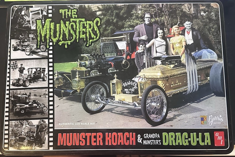AMT The Munster Koach & Dracula Tin Open Box Sealed Bags