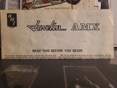 AMT Vintage Javelin AMX #T345601 (Instructions Only) No Kit/ Parts