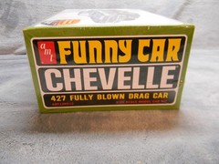 1/25 SCALE AMT 1965 CHEVELLE 427 BLOWN DRAG FUNNY CAR WHITE MODEL KIT-SEALED!