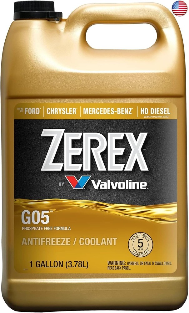 Zerex G05 Phosphate Free Concentrate Antifreeze Coolant 1 Gallon