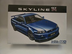 Aoshima 1/24 NISSAN BNR34 SKYLINE GT-R V-spec II ’02 Model Kit 08