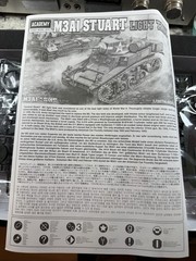 Academy 1/35 M3A1 Stuart Light Tank Model Kit #13269 New Open Box