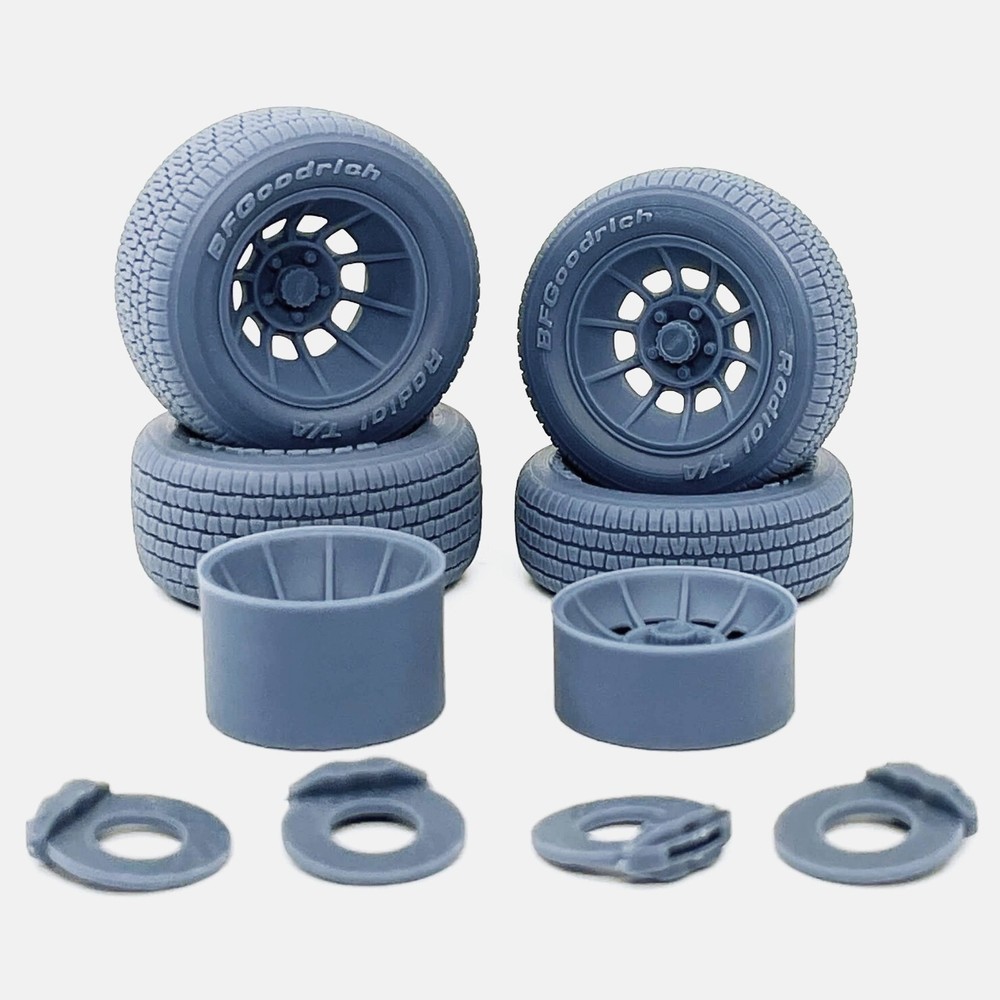 1/24 Resin 15 inch American Racing Vector Wheels, BFGoodrich Radial T/A Tires