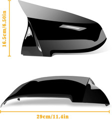 Door Mirror Covers,Glossy Black Replacement Rearview Side Mirror Covers Caps Rea
