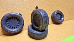 1969 Chevy Camaro Z/28 SET WIDE TIRES BIG 1/12 Scale Monogram Model Kit PARTS
