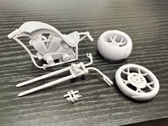 1/25 3d 12k Printed Custom Chopper Kit