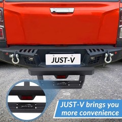 Just-V Hitch Step For Pickup Truck Trailer Tow Hitch Step Textured Black